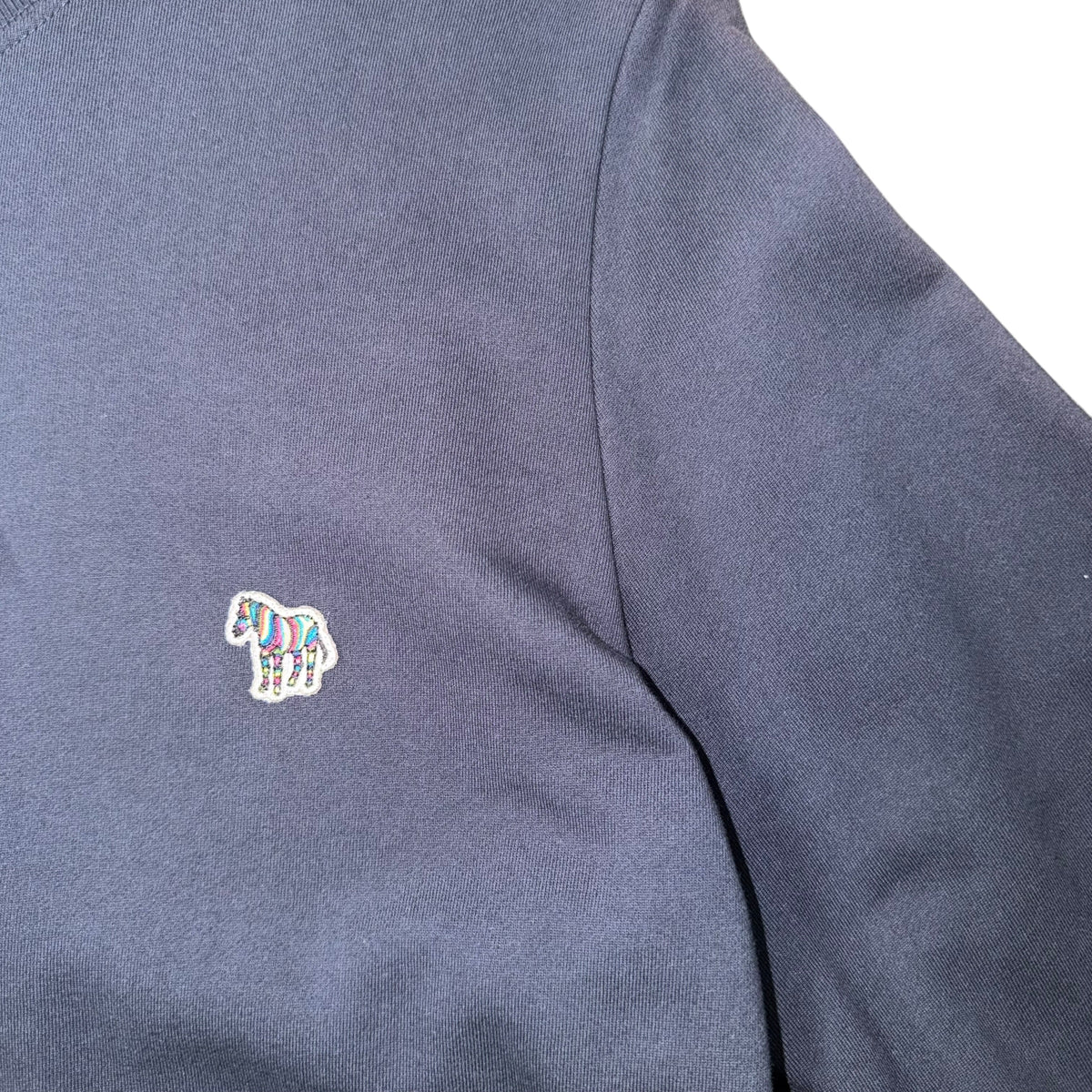 PAUL SMITH CREWNECK ZEBRA PRINT JUMPER NAVY