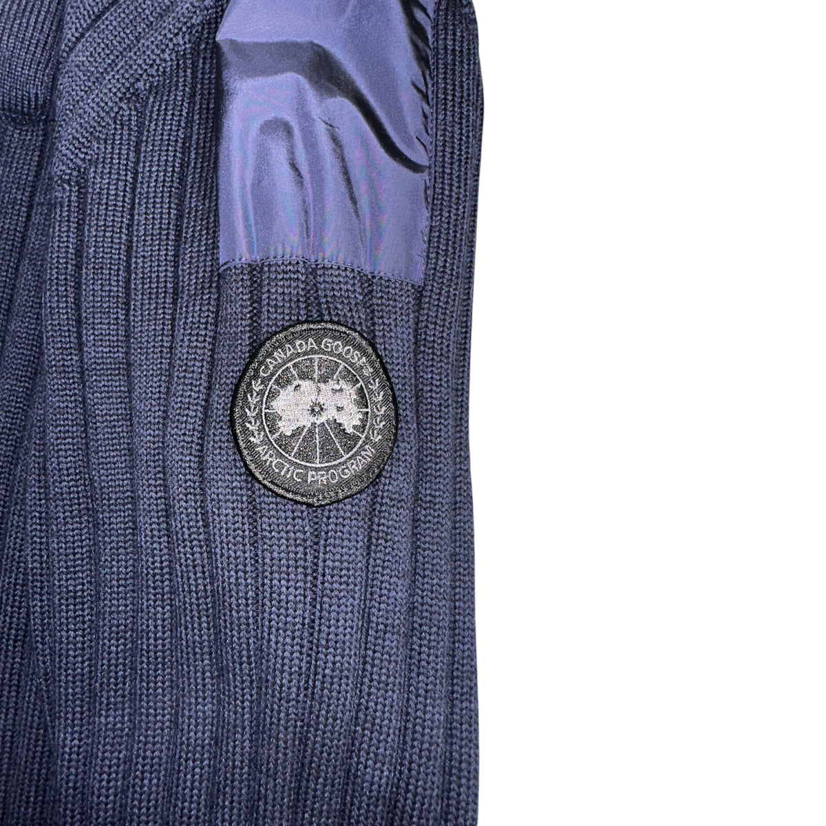 CANADA GOOSE RIBBED KNIT SWEATER NAVY