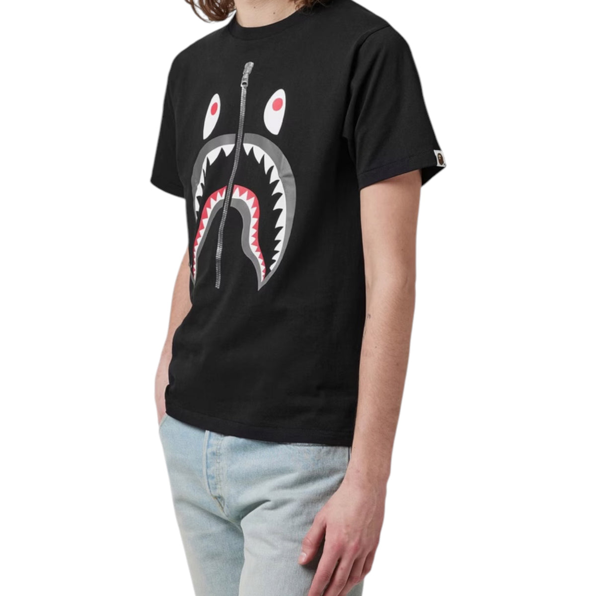 A BATHING APE SHARK T-SHIRT BLACK