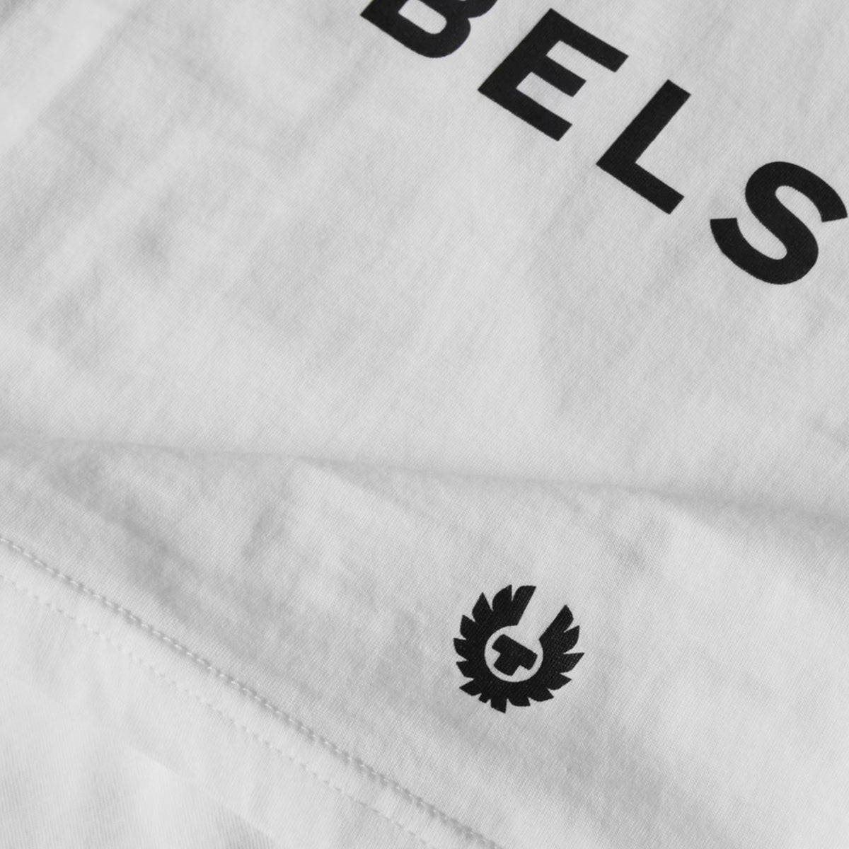 BELSTAFF SPELLOUT LOGO T-SHIRT WHITE