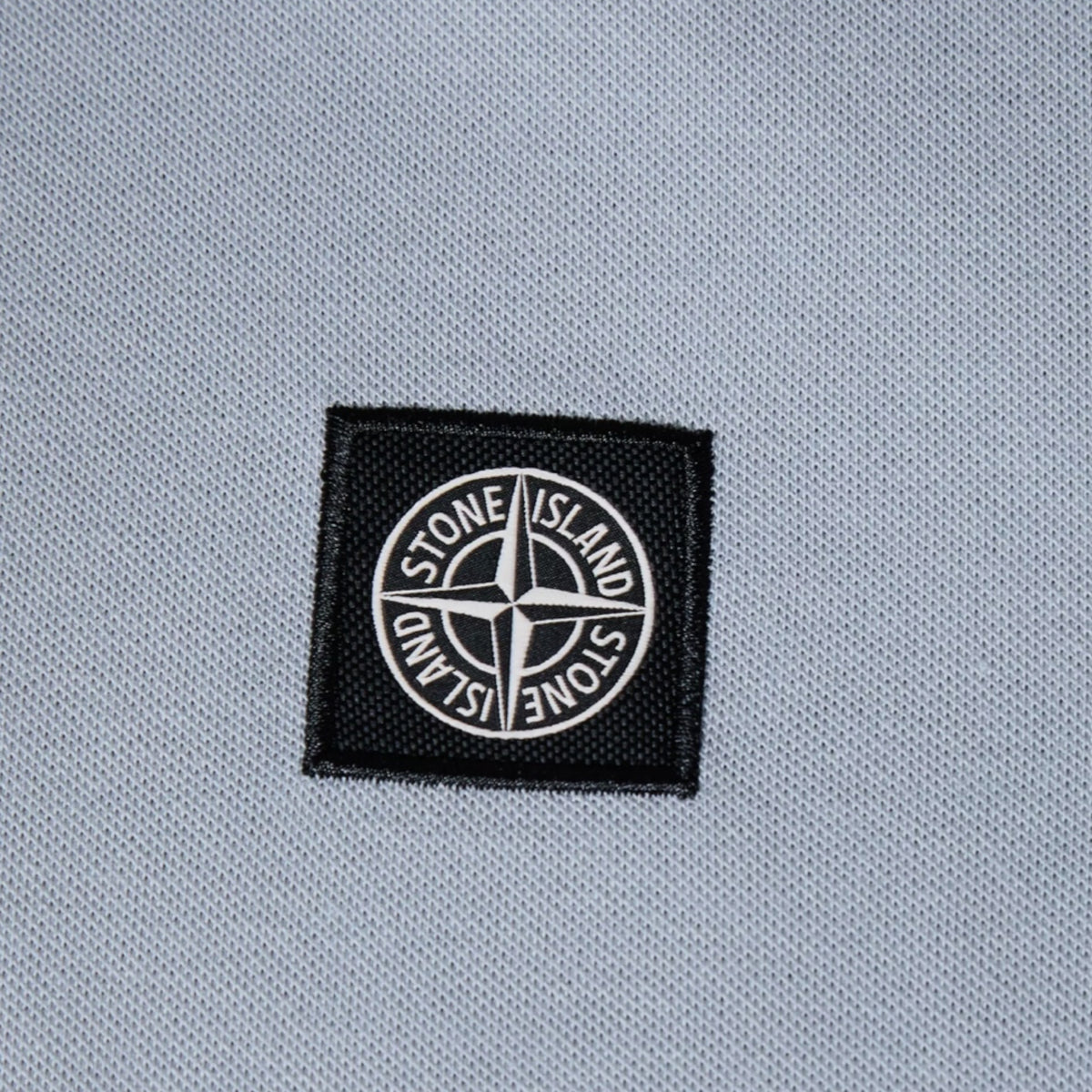 STONE ISLAND PATCH LOGO POLO SHIRT ASH GREY