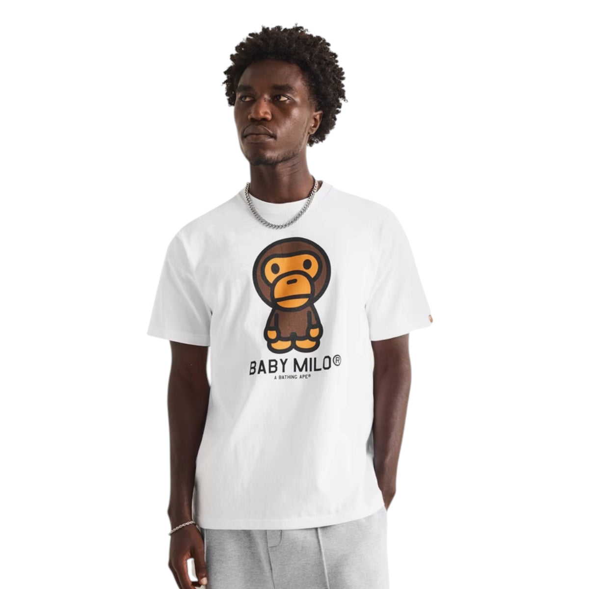 A BATHING APE BABY MILO T-SHIRT WHITE