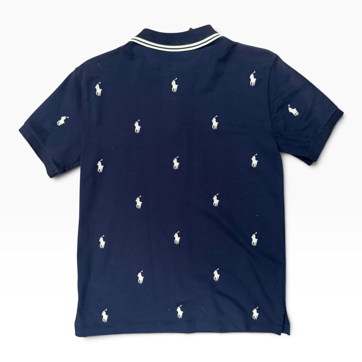 POLO RALPH LAUREN ALL OVER PONY POLO SHIRT NAVY