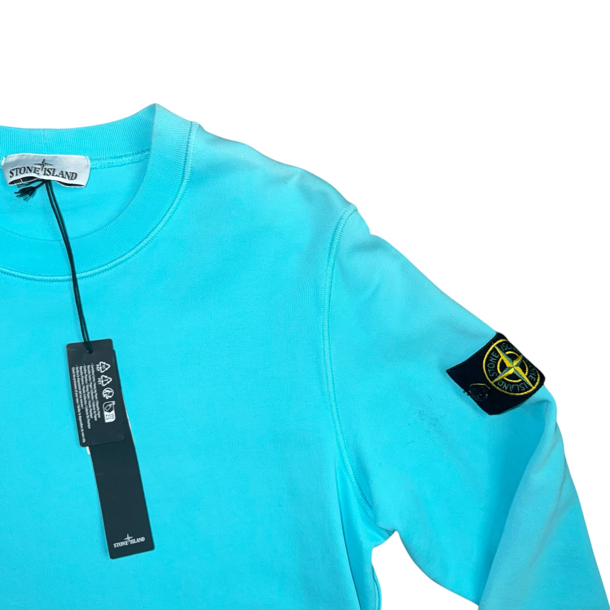 STONE ISLAND CREWNECK SWEATER TURCHESE