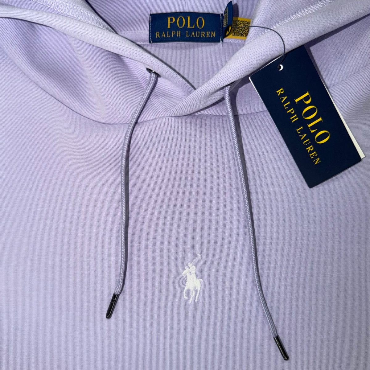 POLO RALPH LAUREN CENTRE BADGE HOODIE LILAC