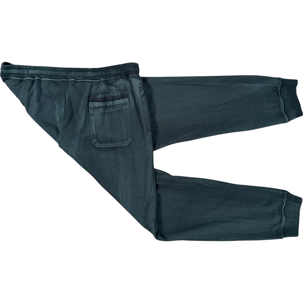 STONE ISLAND COTTON FLEECE GARMENT DYED SWEATPANTS DARK BLUE