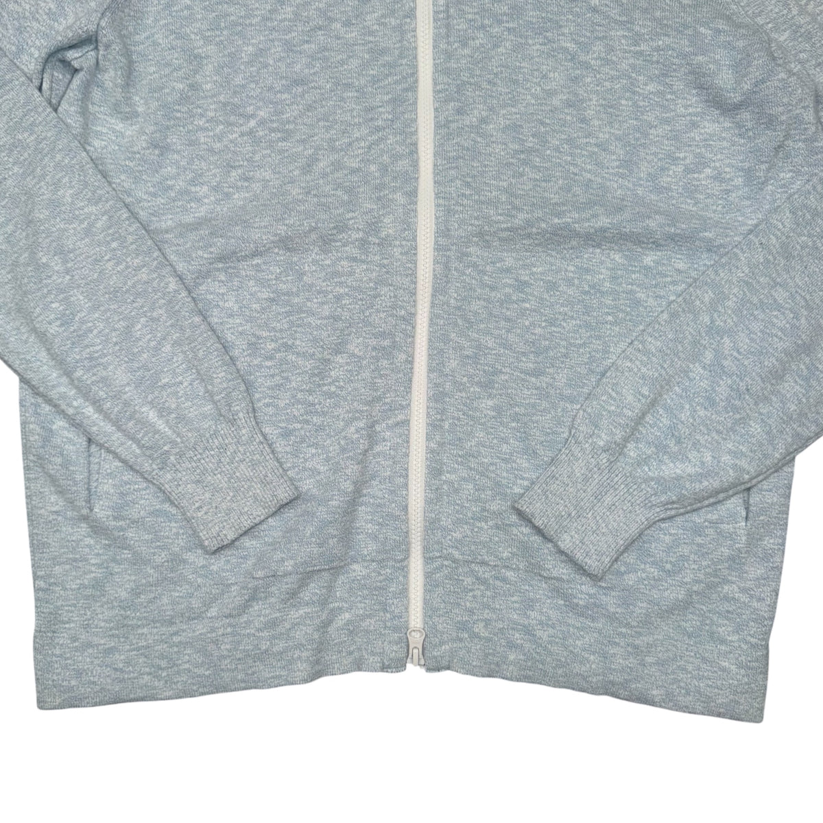 STONE ISLAND COTTON NY ZIP HOODIE LIGHT BLUE