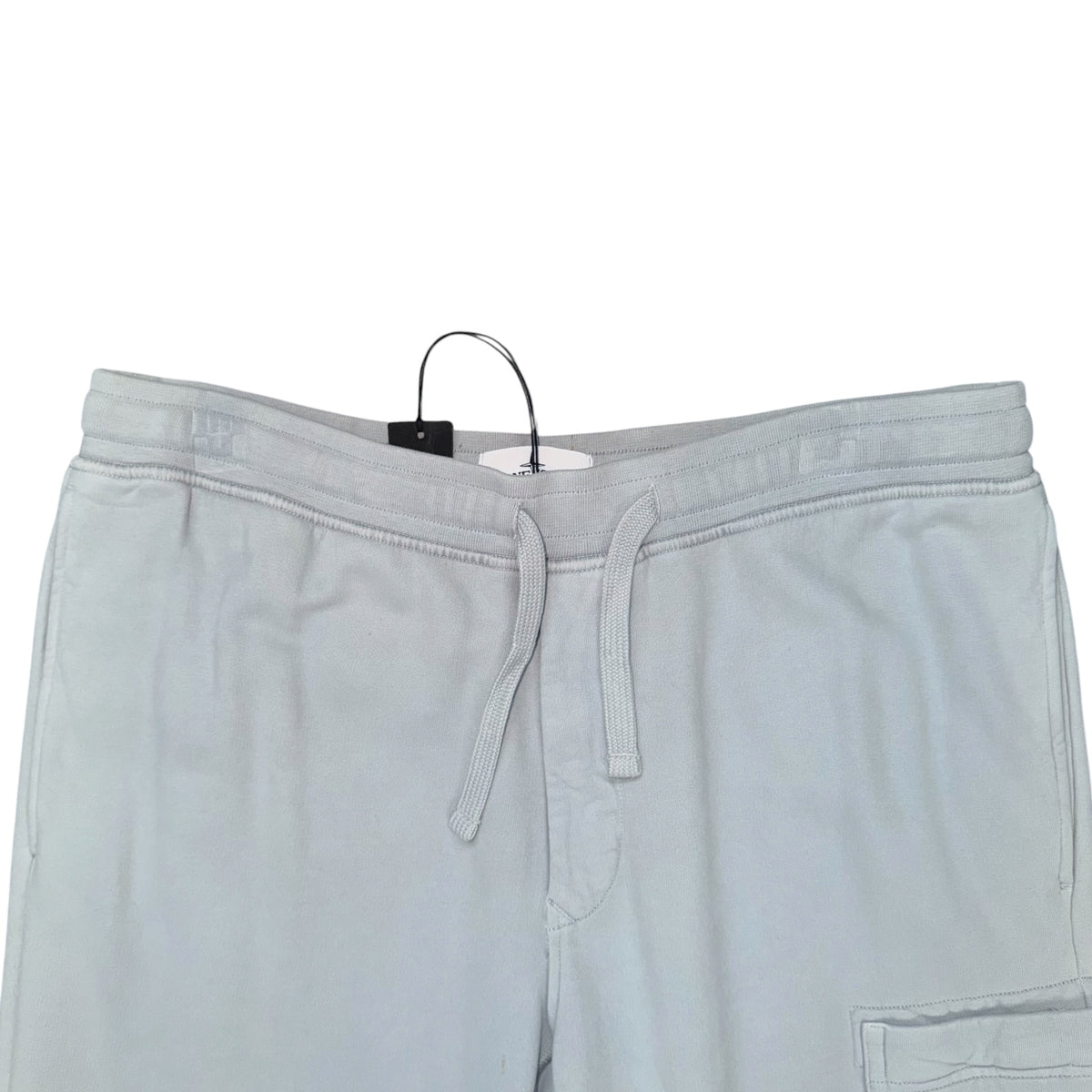 STONE ISLAND COTTON FLEECE CARGO JOGGERS LIGHT GREY