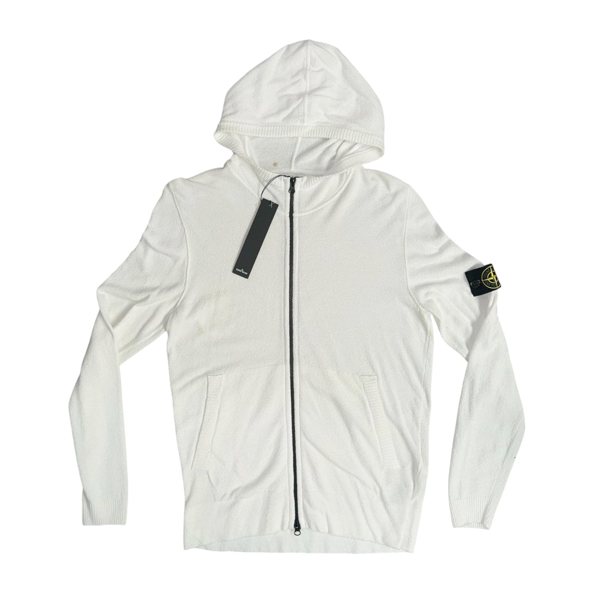 STONE ISLAND FULL ZIP REVERSE WEAVE HOODIE