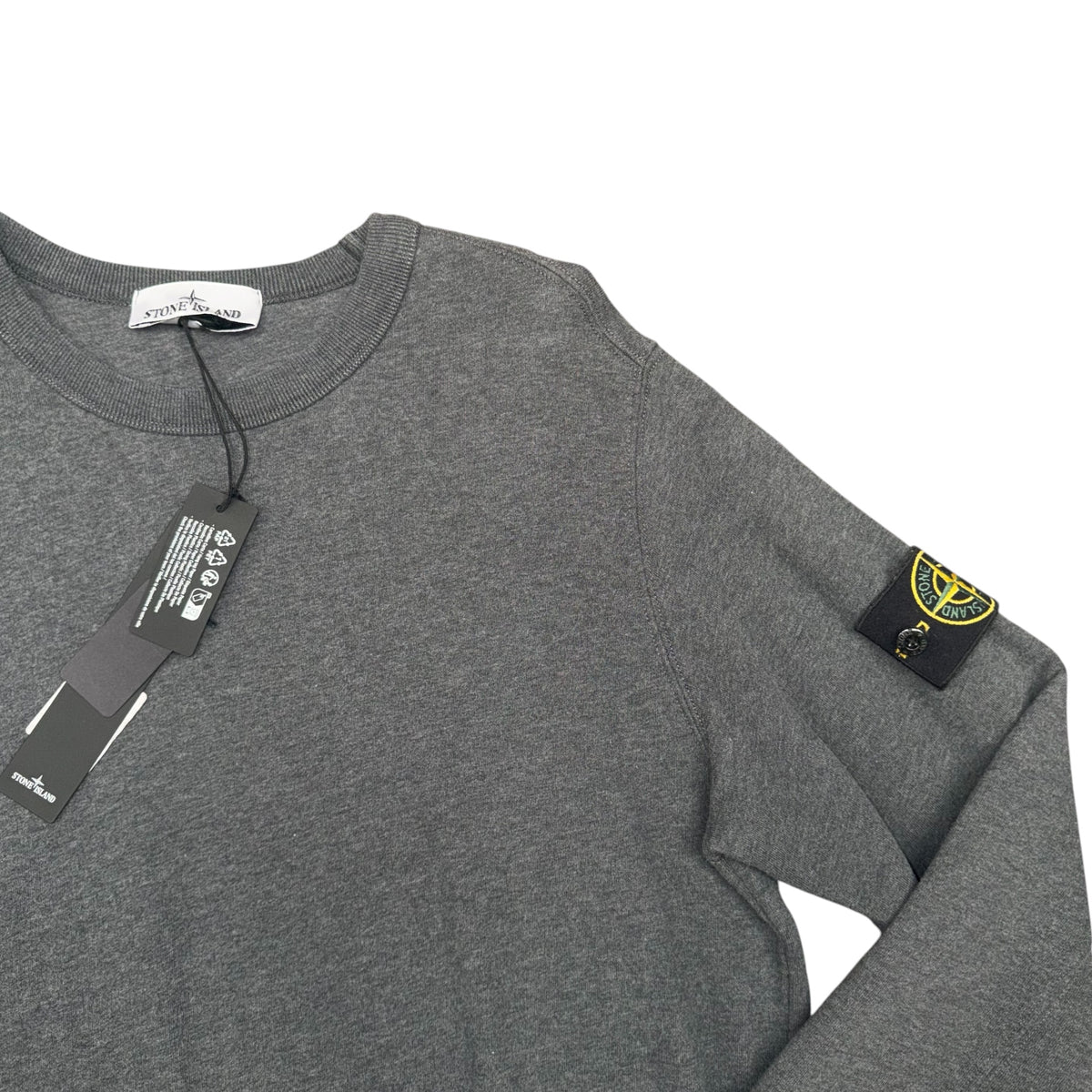 STONE ISLAND CREWNECK SWEATSHIRT DARK GREY
