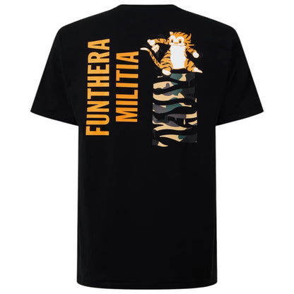 A BATHING APE SHARK TIGER T-SHIRT BLACK