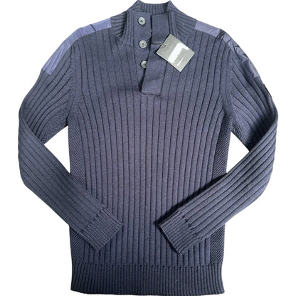 CANADA GOOSE RIBBED KNIT SWEATER NAVY