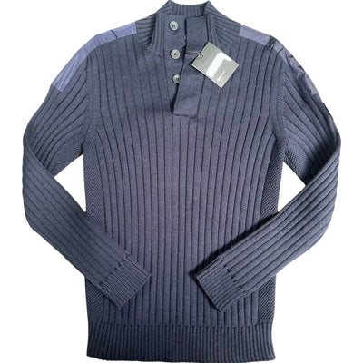 CANADA GOOSE RIBBED KNIT SWEATER NAVY