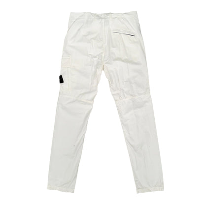 STONE ISLAND CARGO BOTTOMS WHITE