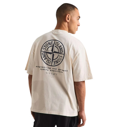 STONE ISLAND COMPASS BACK LOGO T-SHIRT BEIGE