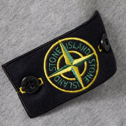 STONE ISLAND ORGANIC COTTON FLEECE CARGO JOGGERS GREY