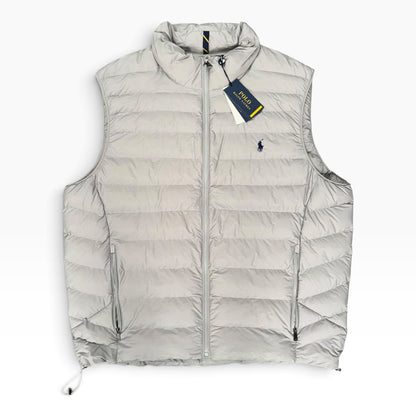 POLO RALPH LAUREN QUILTED TERRA PADDED GILET GREY