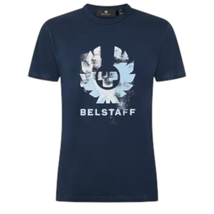 BELSTAFF PHOENIX STAMP LOGO T-SHIRT NAVY BLUE
