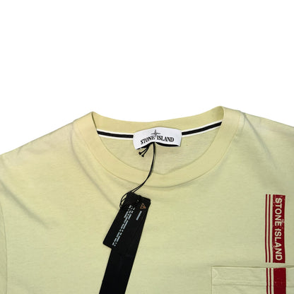 STONE ISLAND GRAPHIC PRINT TEE PALE YELLOW