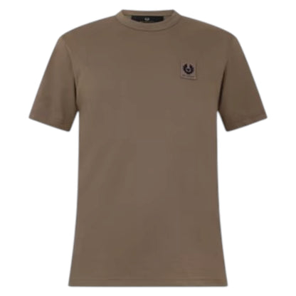 BELSTAFF PHOENIX PATCH LOGO T-SHIRT TAUPE BROWN