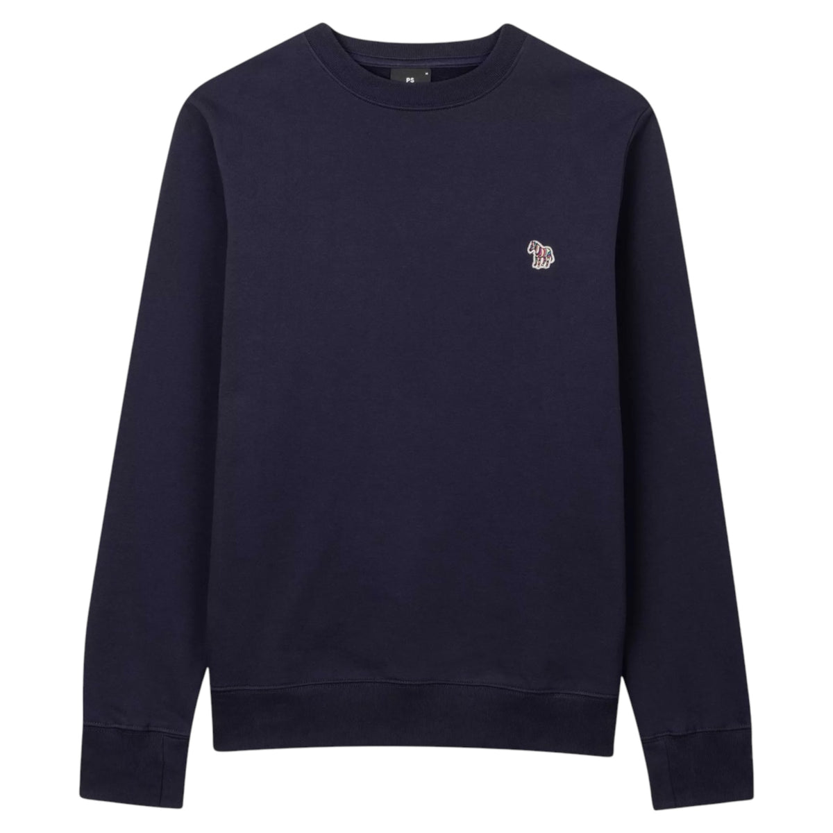 PAUL SMITH CREWNECK ZEBRA PRINT JUMPER NAVY