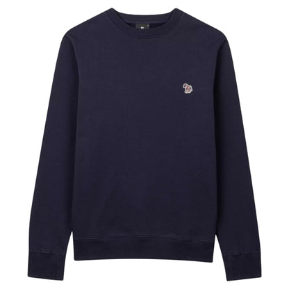 PAUL SMITH CREWNECK ZEBRA PRINT JUMPER NAVY