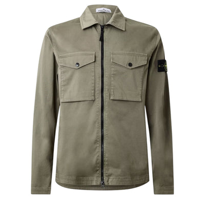 STONE ISLAND COTTON GD OVERSHIRT GREEN