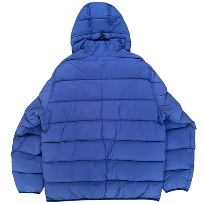 STONE ISLAND SEAMLESS TUNNEL NYLON HOODED PUFFER JACKET BLUE