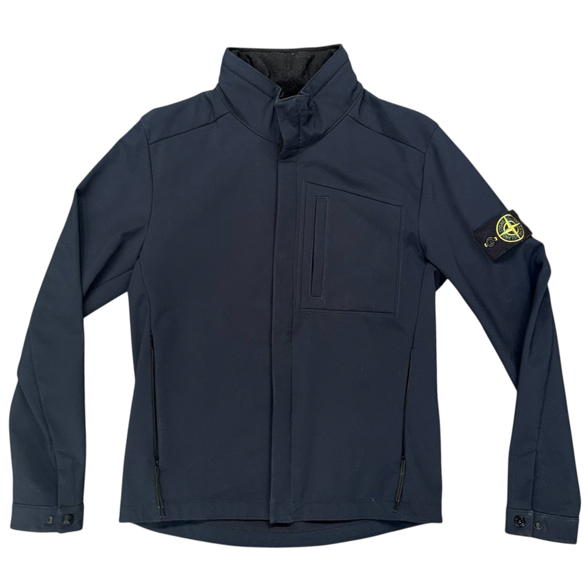 STONE ISLAND SOFT SHELL-R STAND COLLAR NAVY