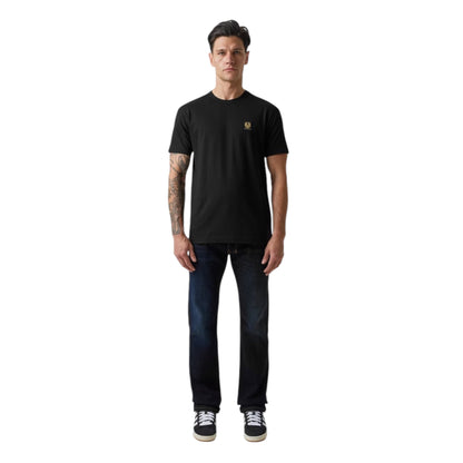 BELSTAFF PHOENIX PATCH LOGO T-SHIRT STONE BLACK