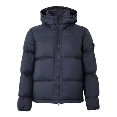 STONE ISLAND CORDURA HOODED PUFFER JACKET NAVY BLUE