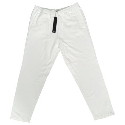 STONE ISLAND EMBROIDED LOGO JOGGERS WHITE
