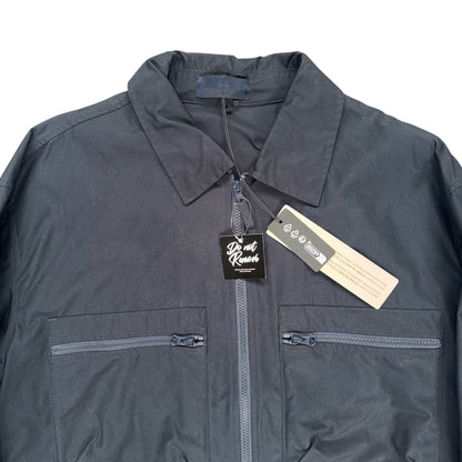 STONE ISLAND O-VENTILE GHOST PEICE OVERSHIRT NAVY