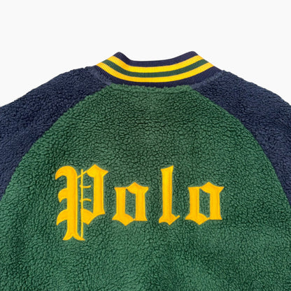 POLO RALPH LAUREN PIRATE SKULL VARSITY JACKET GREEN