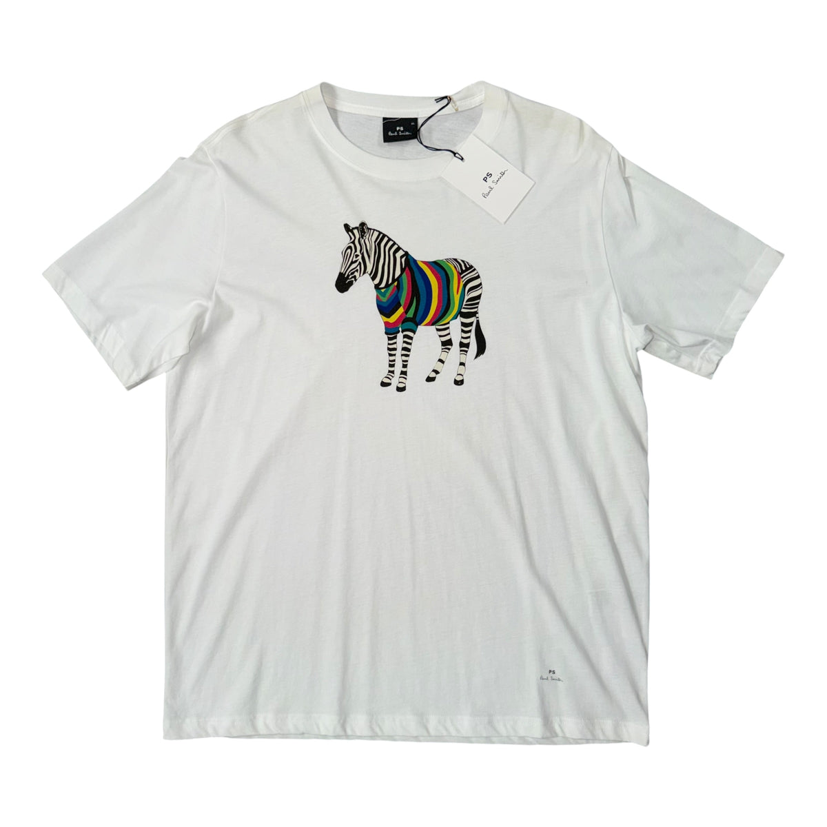 PAUL SMITH ZEBRA PRINT T-SHIRT WHITE
