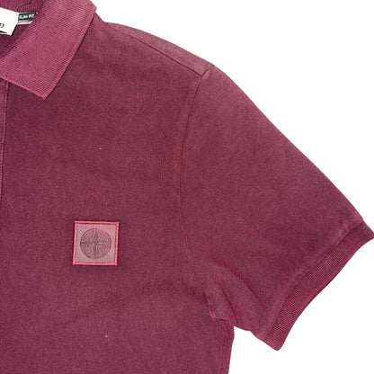 STONE ISLAND POLO SHIRT BURGANDY