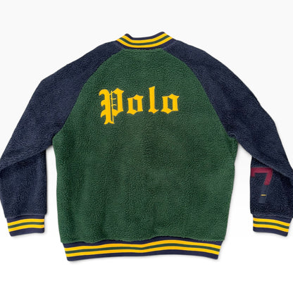 POLO RALPH LAUREN PIRATE SKULL VARSITY JACKET GREEN