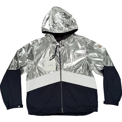 MONCLER QUINIC GIUBOTTO RAINCOAT SILVER/NAVY