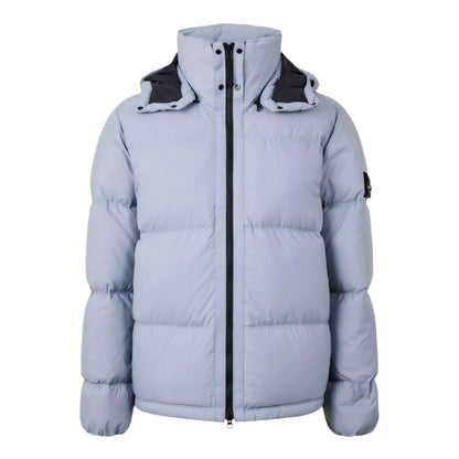 STONE ISLAND CORDURA HOODED PUFFER JACKET ASH GREY