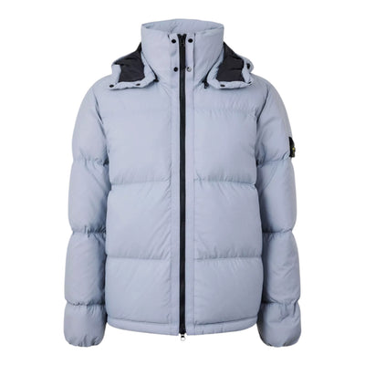 STONE ISLAND CORDURA HOODED PUFFER JACKET ASH GREY
