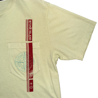 STONE ISLAND GRAPHIC PRINT TEE PALE YELLOW