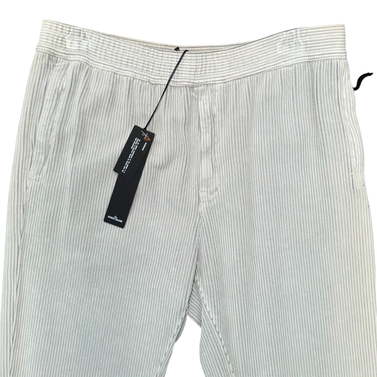 STONE ISLAND COTTON FLEECE JOGGERS WHITE