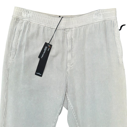 STONE ISLAND COTTON FLEECE JOGGERS WHITE