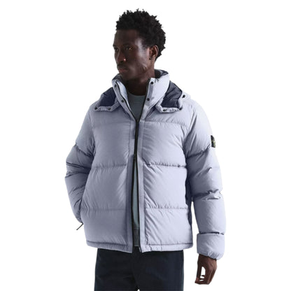 STONE ISLAND CORDURA HOODED PUFFER JACKET ASH GREY