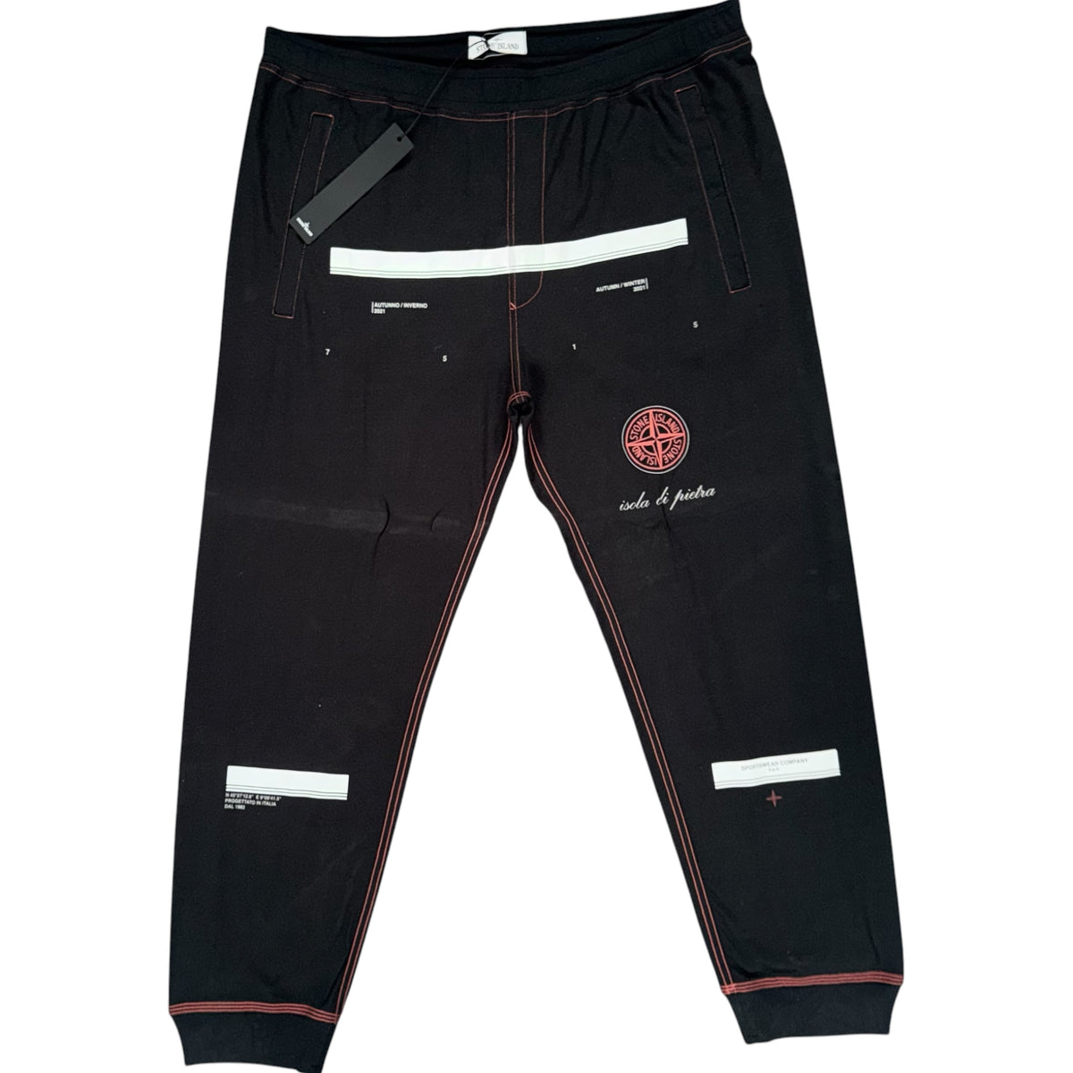 STONE ISLAND “ISOLA DI PIETRA” PRINT FULL TRACKSUIT BLACK