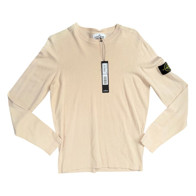 STONE ISLAND CREWNECK SWEATSHIRT CREAM
