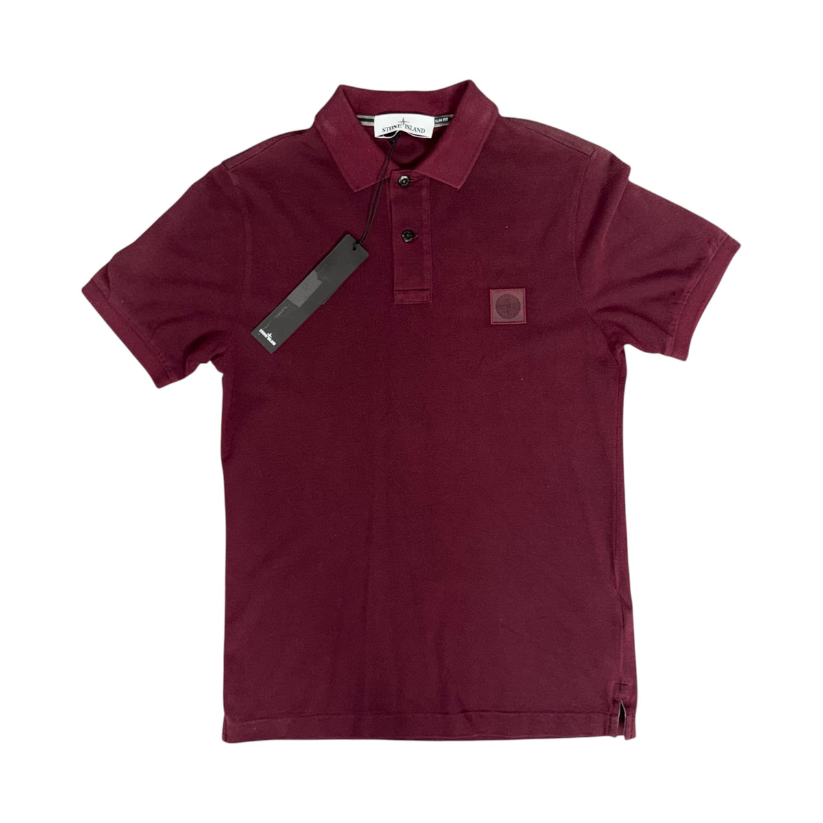 STONE ISLAND POLO SHIRT BURGANDY