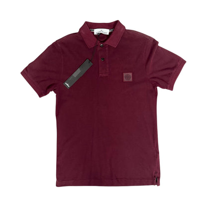 STONE ISLAND POLO SHIRT BURGANDY