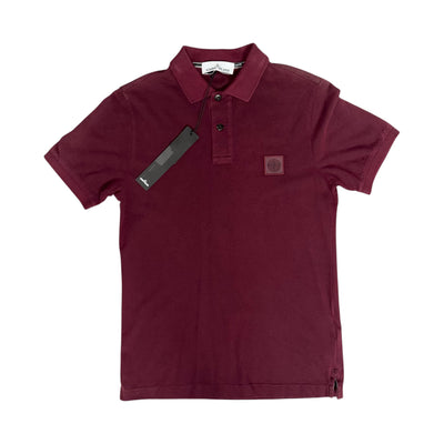 STONE ISLAND POLO SHIRT BURGANDY