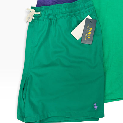 POLO RALPH LAUREN SWIMSET 2PC GREEN/PURPLE